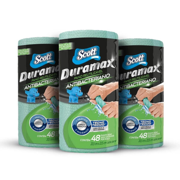Kit com 3 Panos Duramax Scott - Multiuso Reutilizável - Image 3