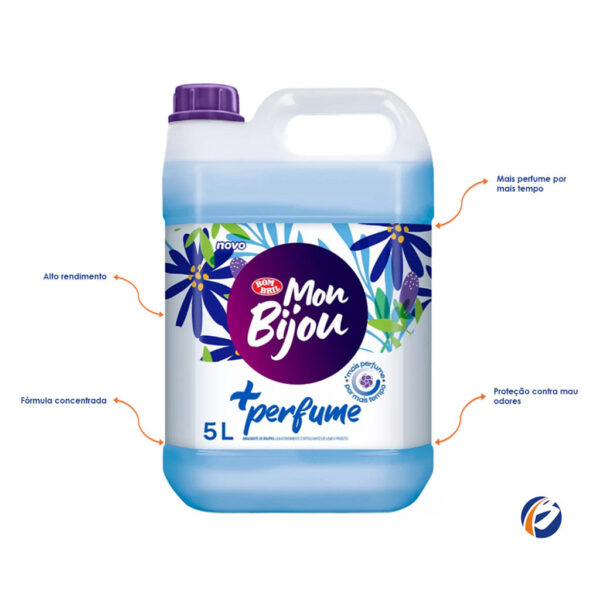 Amaciante Mais Perfume Azul 5L Mon Bijou - Image 4