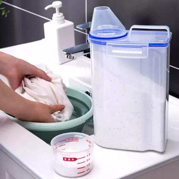 3 Porta Dispenser P/ Sabão Liquido, Amaciante, Lavanderia 2l - Image 3